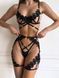 Комплект белья из черного цветочного кружева 104 photo 1